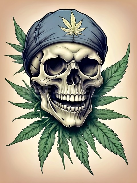 Cannabis, Skull 32 1709200006