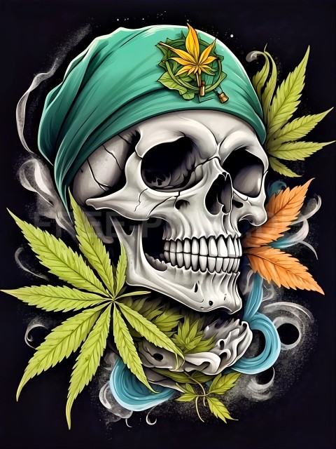 Cannabis, Skull 52 1709200006