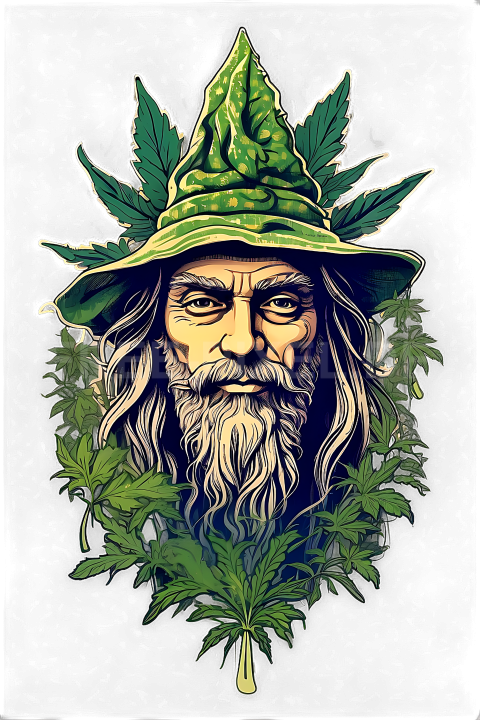 T Shirt Design, Cannabis, Zauberer 23 1713333339