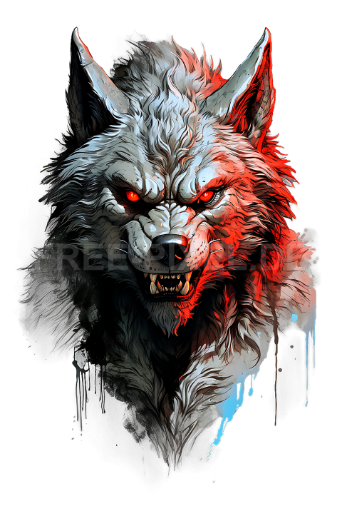 T Shirt Design, Werewolf 02 1713597650
